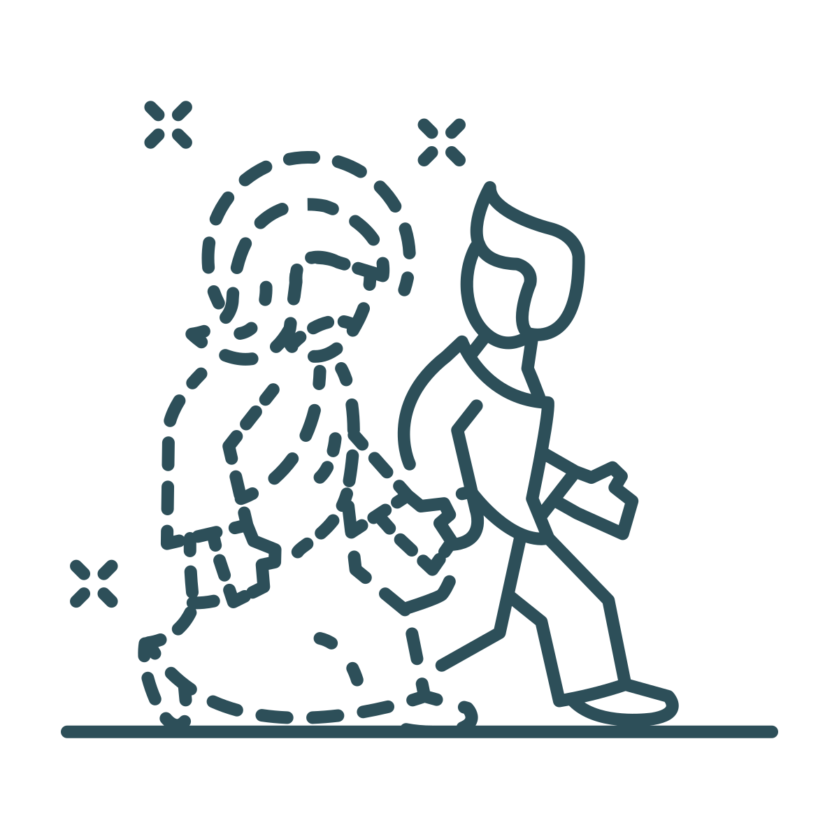 Jesus Walking with Disciple