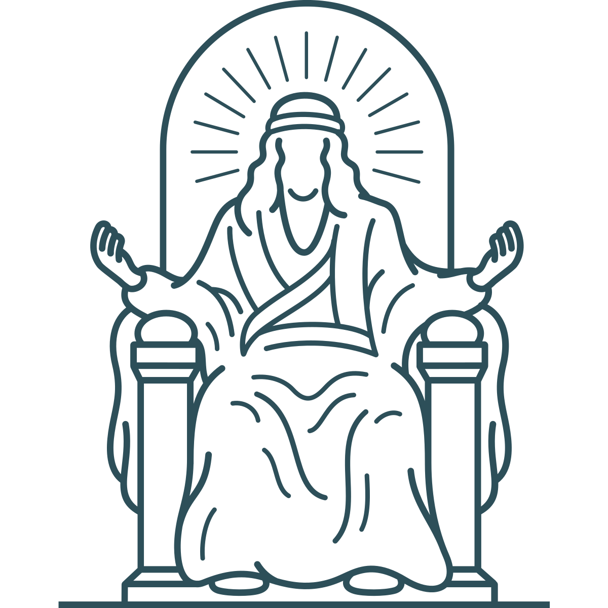 Illustration of God on the Throne
