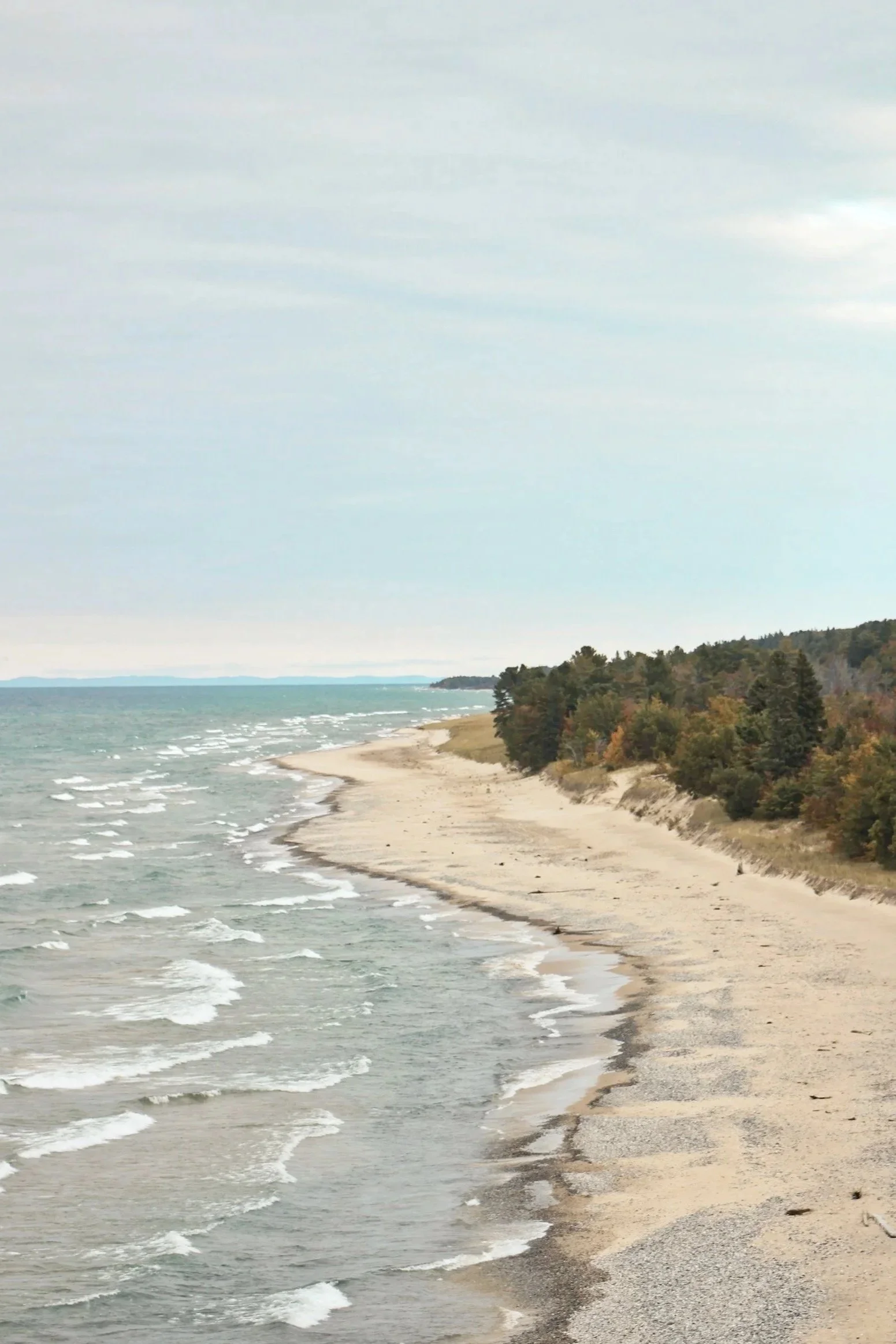 Lake Michigan shoreline in West Michigan in autumn — Boone Property Company serves property owners along the Lake Michigan corridor