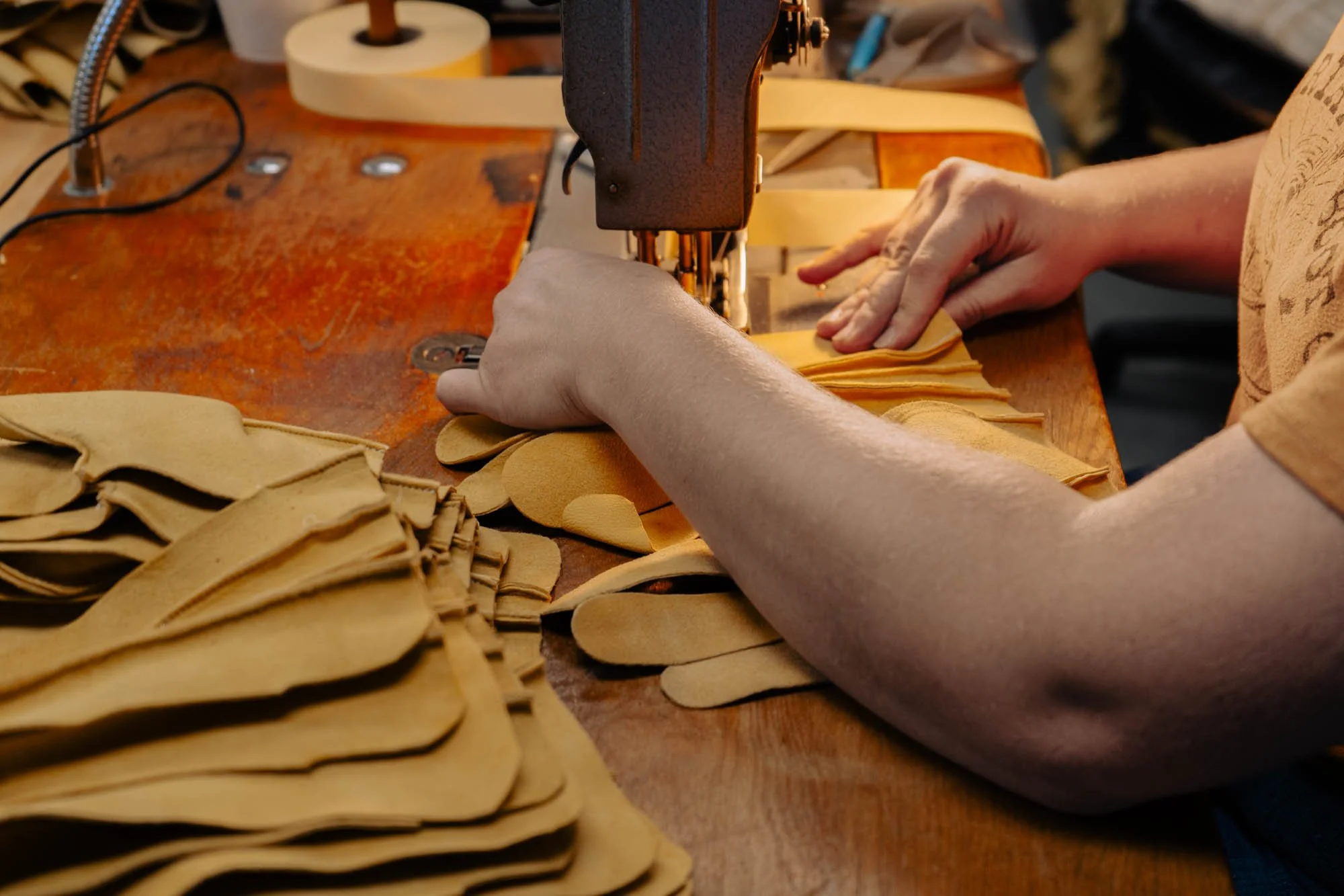 leather glove making in clever mo