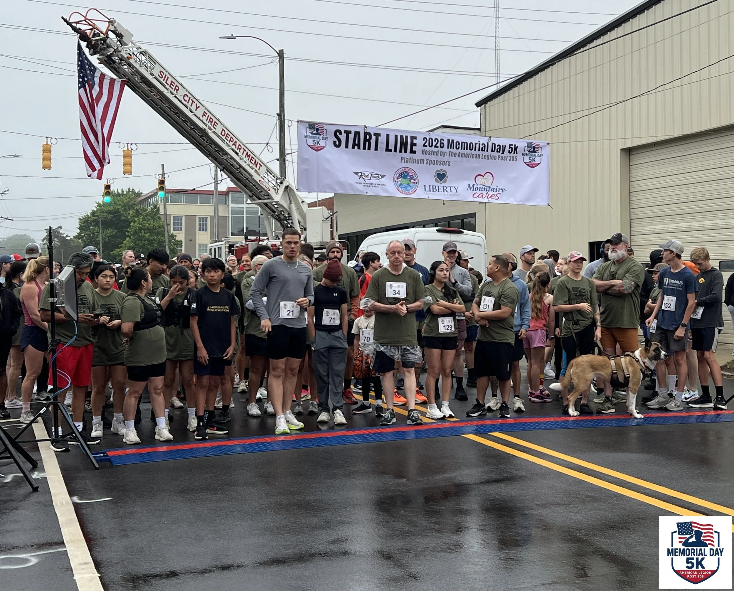 Getting ready to start the race...
