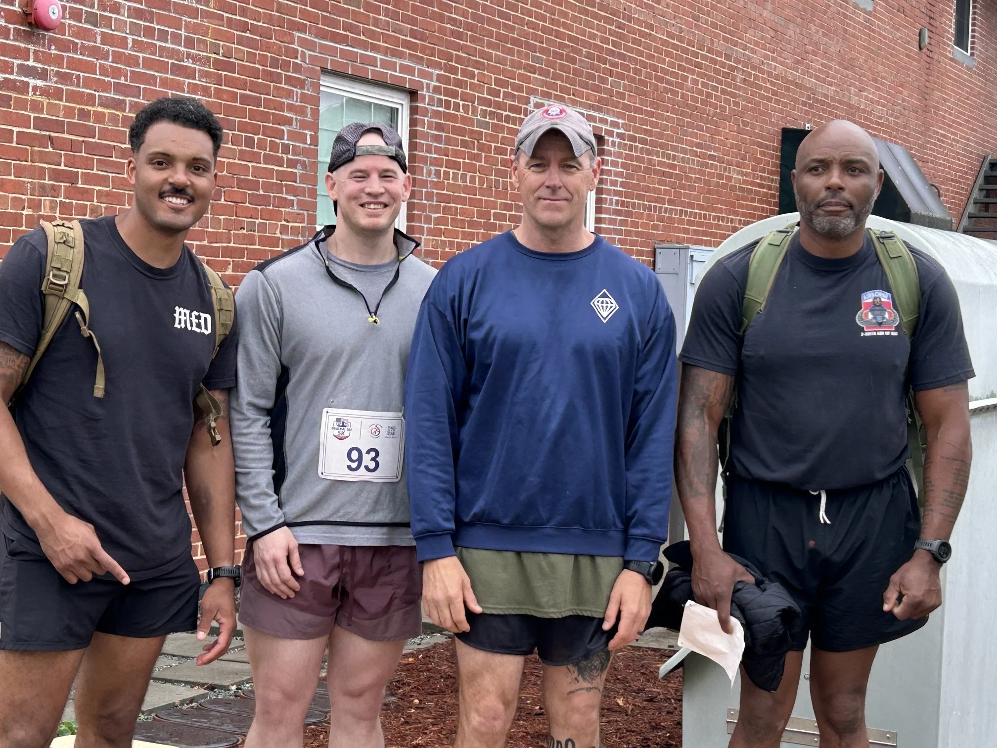 Thank you to our active duty medic and veterans who supported the race - pictured with Post 305 Commander