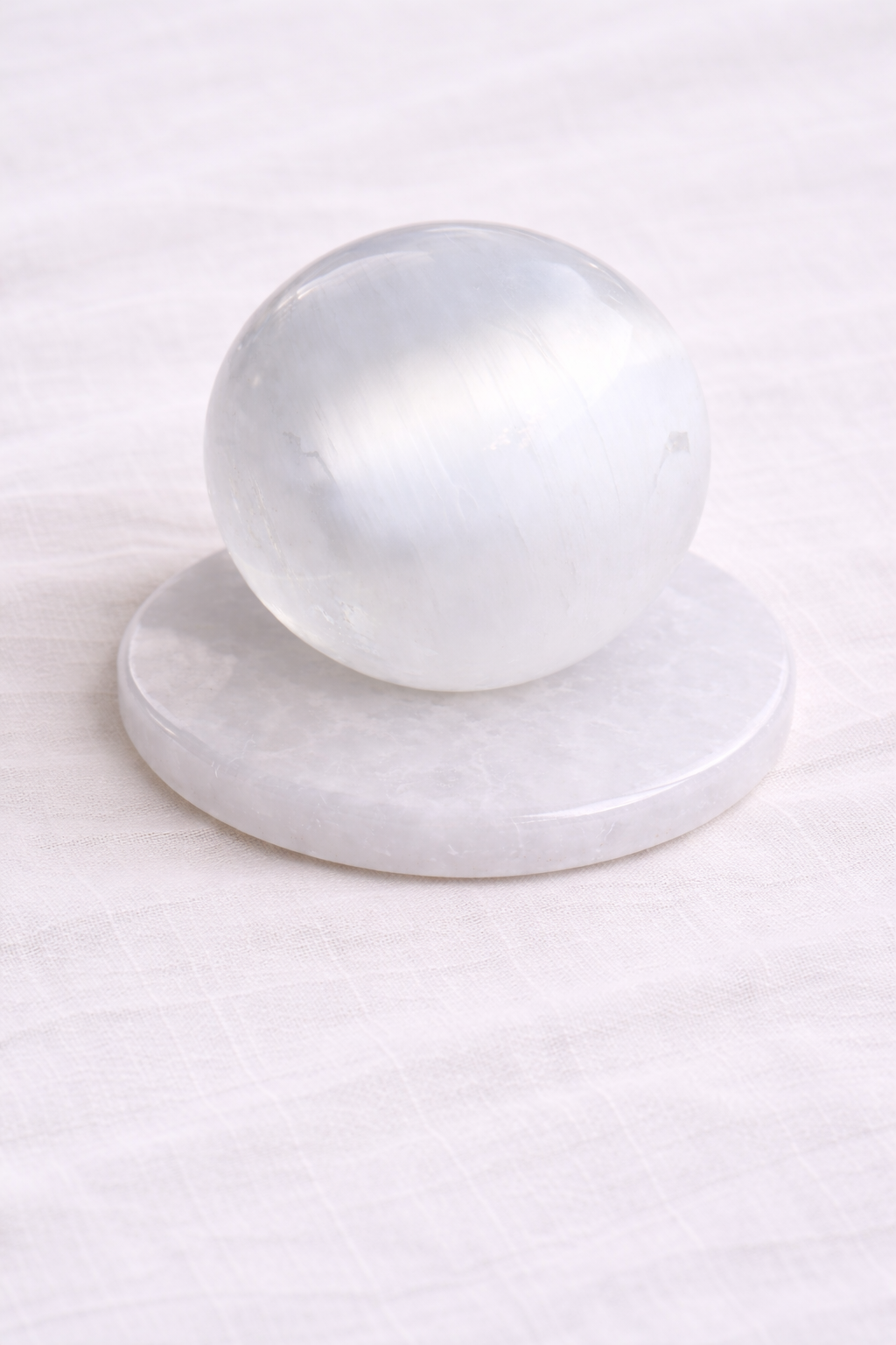 selenite holder and sphere linen.png