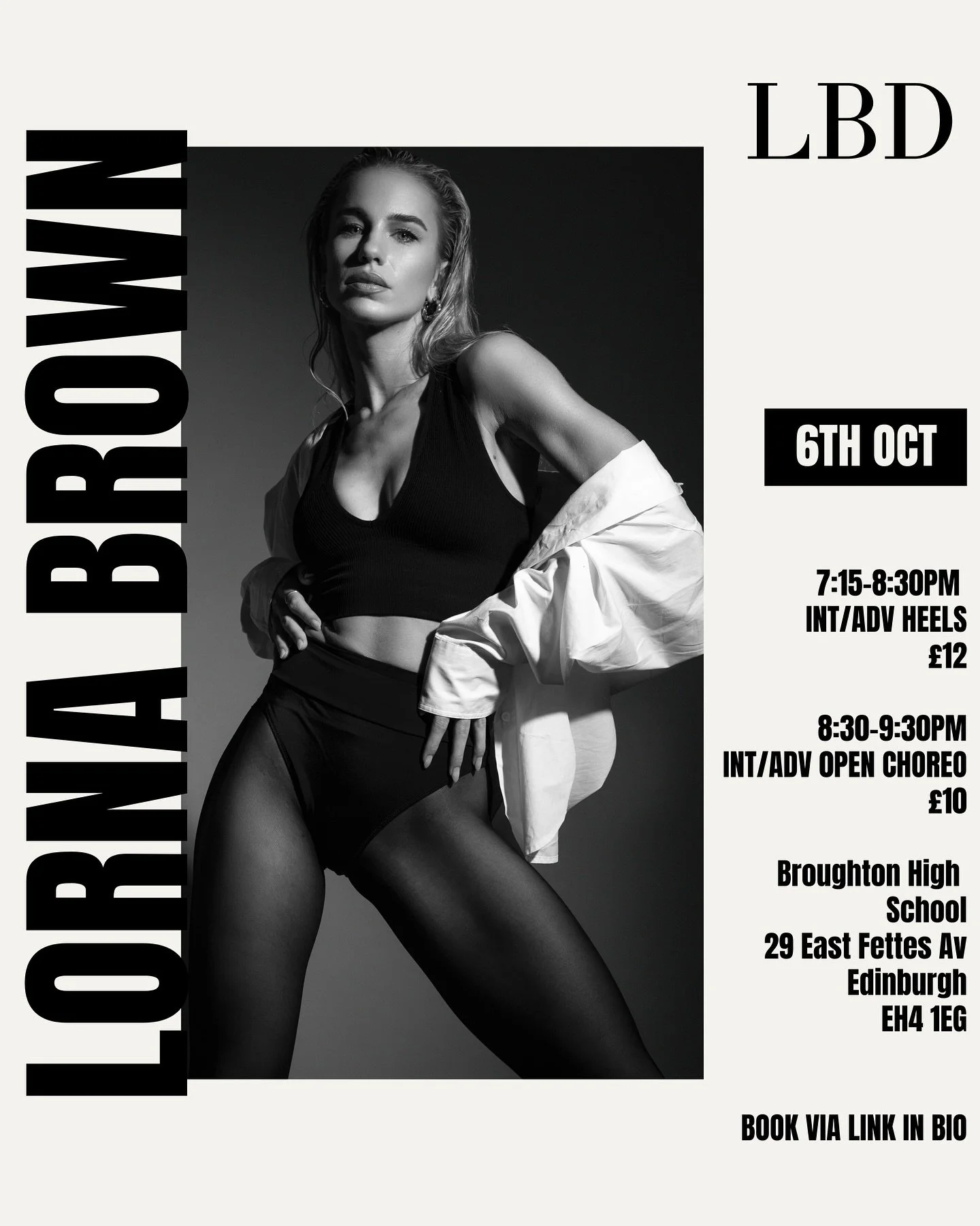 ✨INT/ADV OCTOBER SCHEDULE✨

Bit late in posting this!.. Classes will be available to book one week in advance via link in bio!👠👟✨

#danceedinburgh #dancescotland #heels #openchoreography #commercial #danceclassesedinburgh #adultdanceclass #lbdcompa