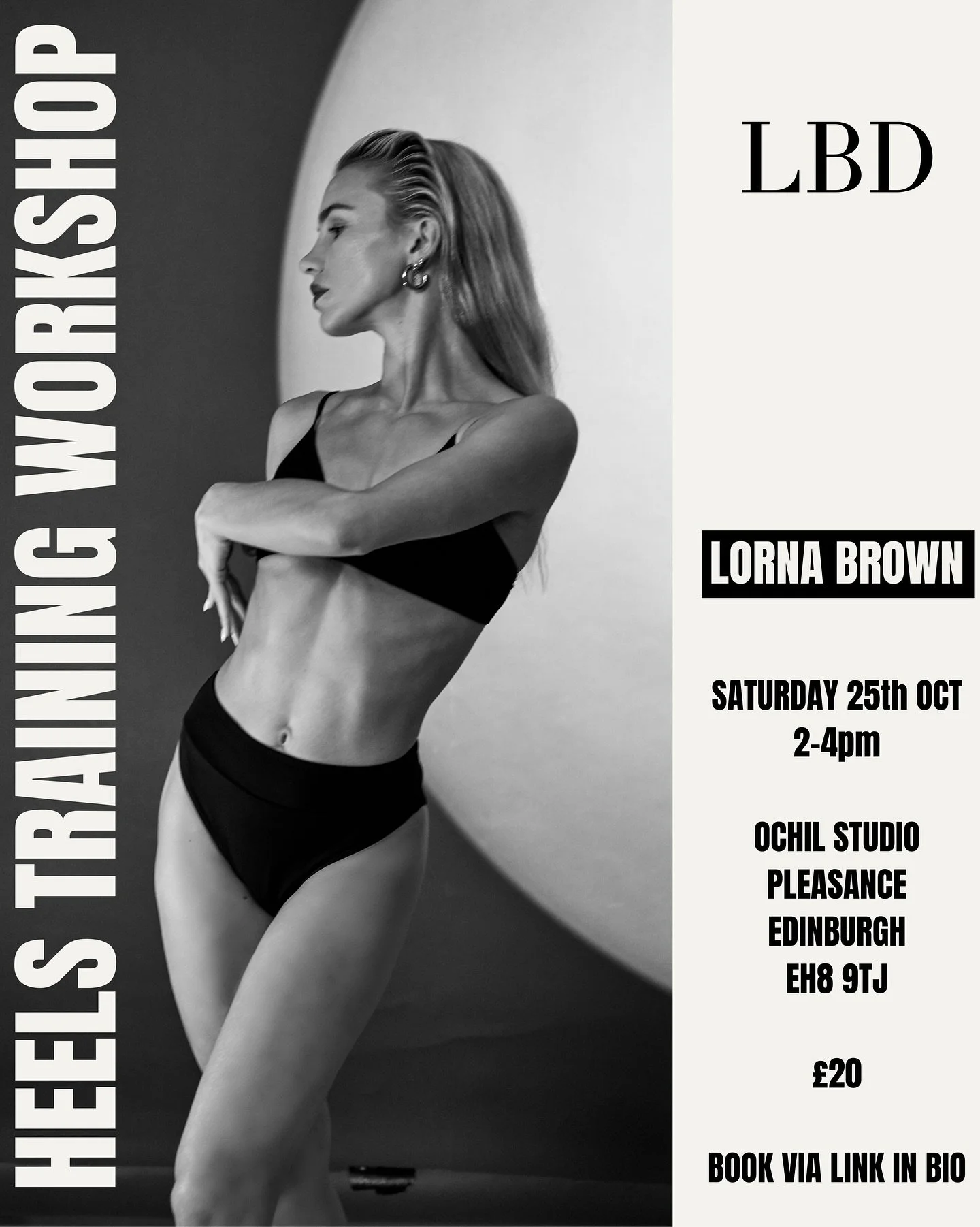 ✨OCTOBER WORKSHOP✨

This month we will focus on training! Strength, technique and the opportunity for more 1-1 attention.

Saturday 25th October 
2-4pm
📍The Pleasance

Limited spaces available.

November workshop will be performance focussed and wil