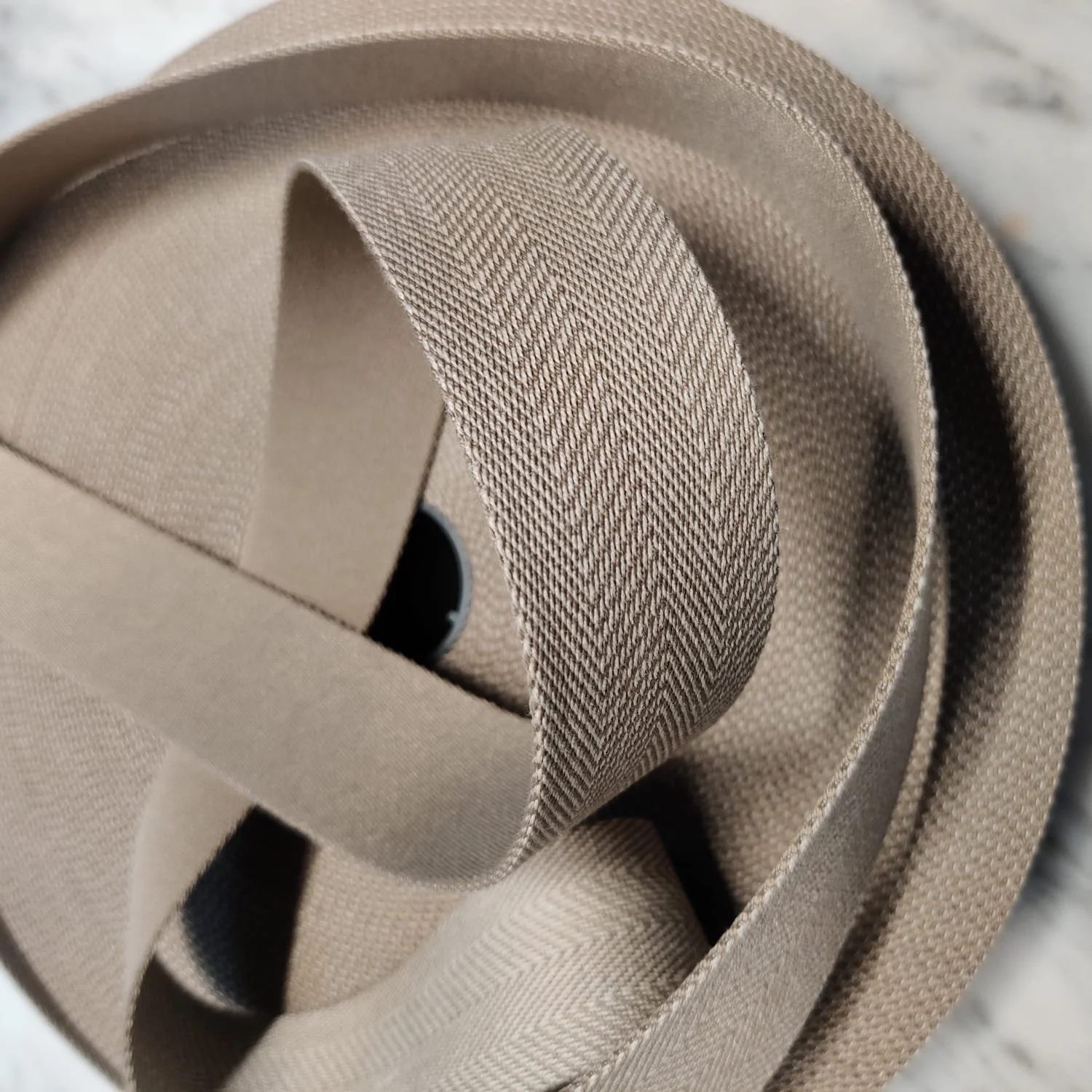 Canvas Belt - Herringbone beige