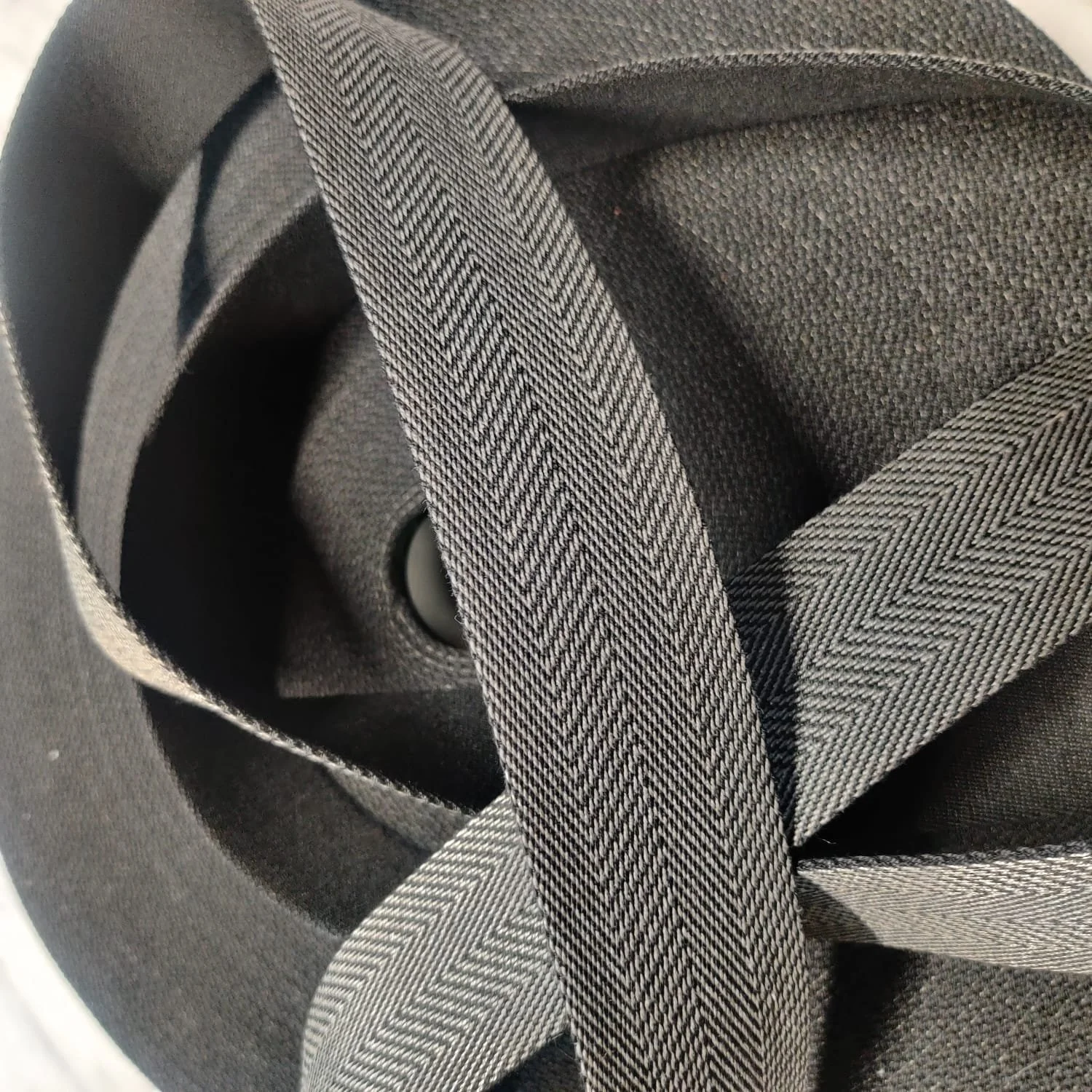 Canvas Belt - Herringbone black