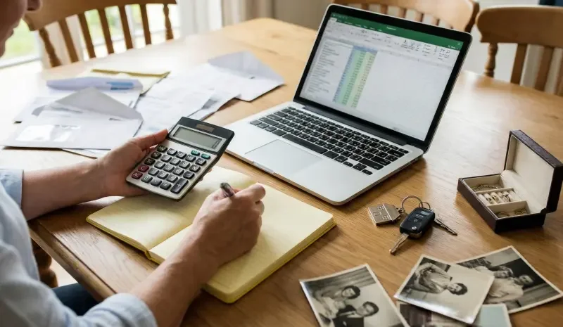 a person doing accounting