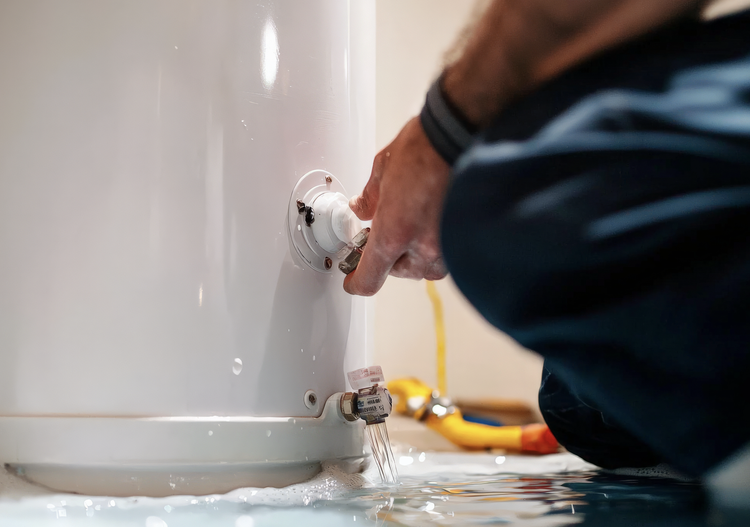 Water tank cleaning and hygiene works in progress