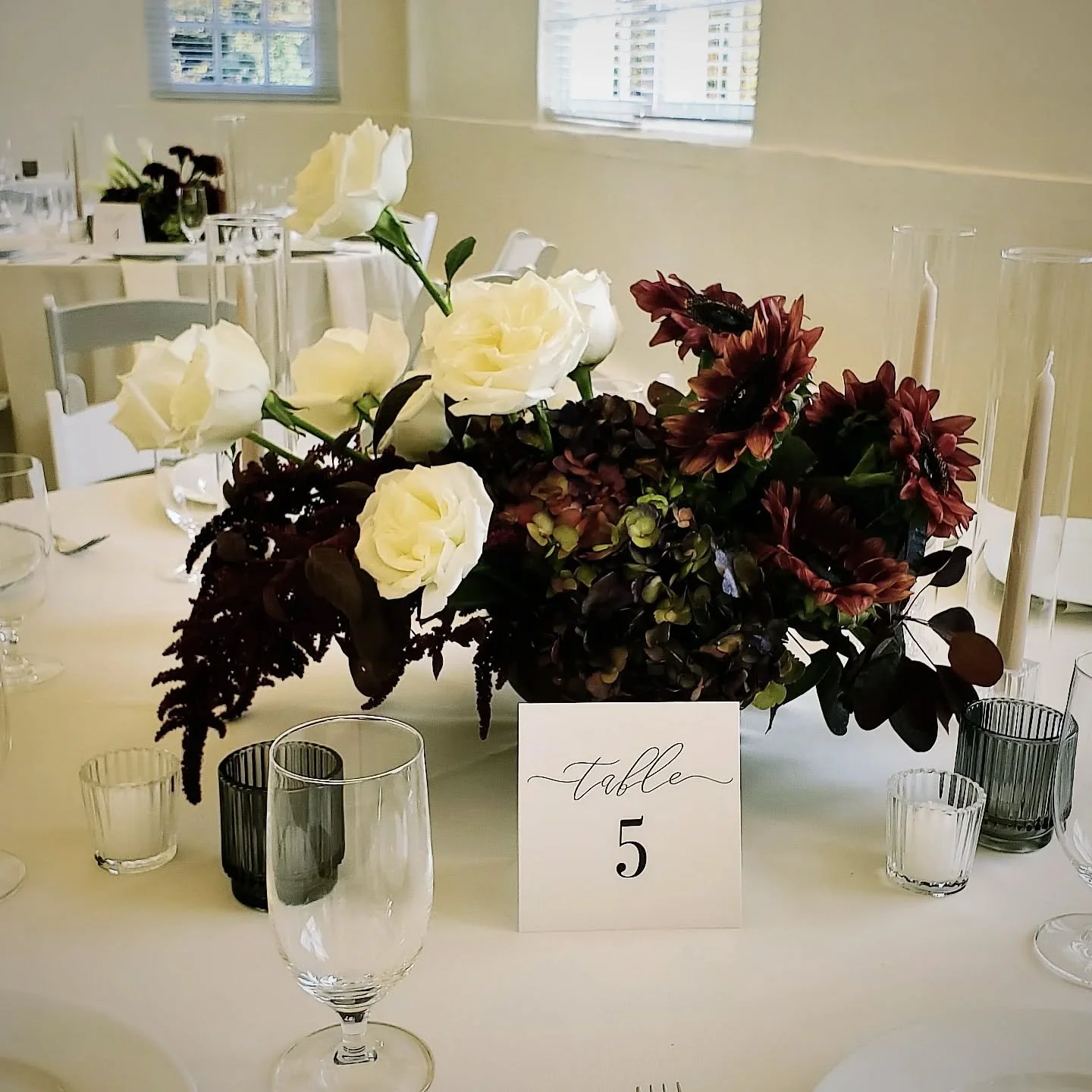 It was so fun desigining something DIFFERENT than the typical color palettes for Madeline's wedding on Saturday.