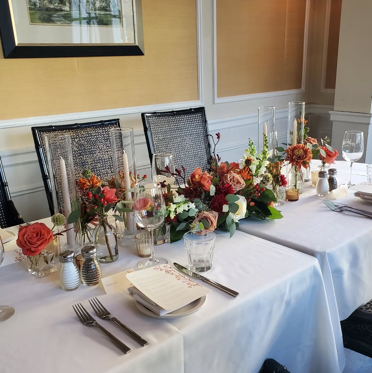 We love making a tablescape come together with all the elements.