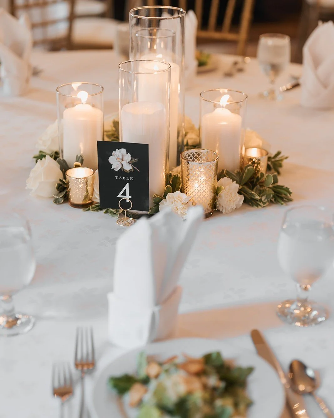 Classic candle centerpiece @graylynestate