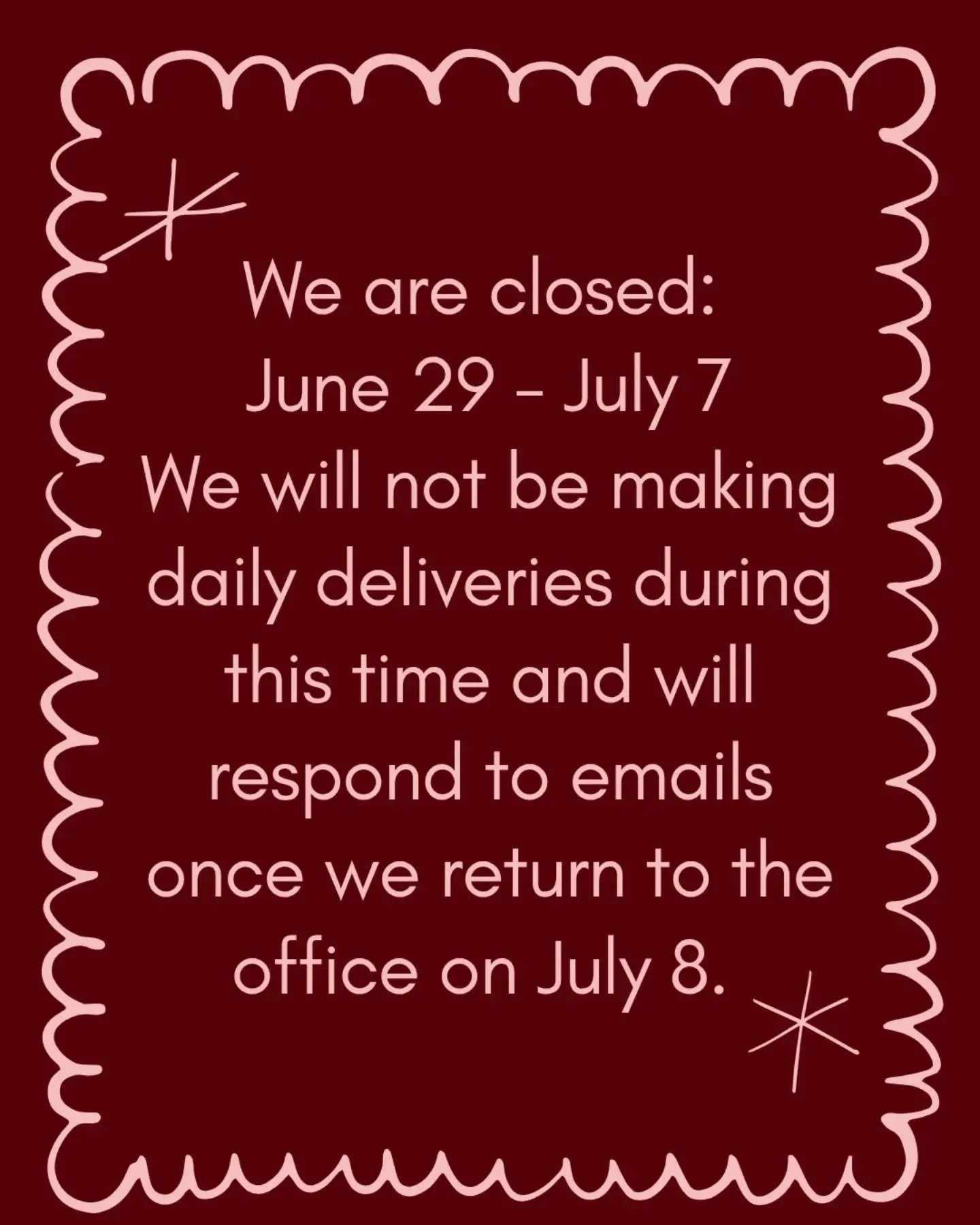 We are taking a little break. We will respond to emails and phone calls next week. Stay safe in this heat. We will see you next Wednesday at 11 am.