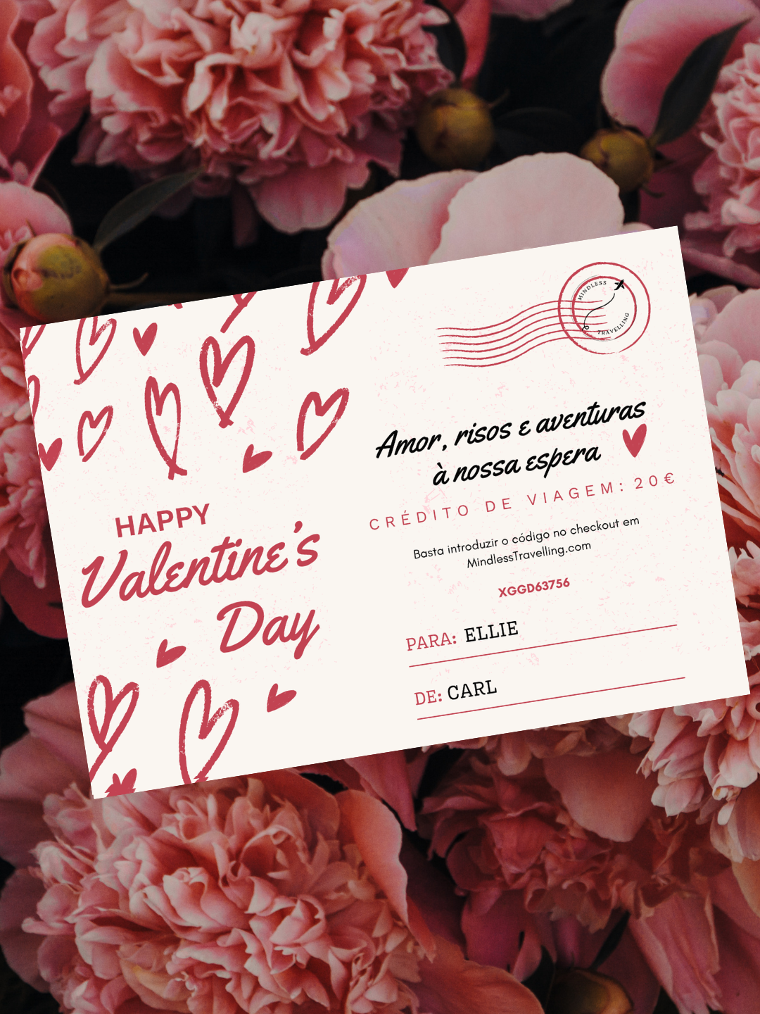 Voucher de S. Valentim Mindless Travelling