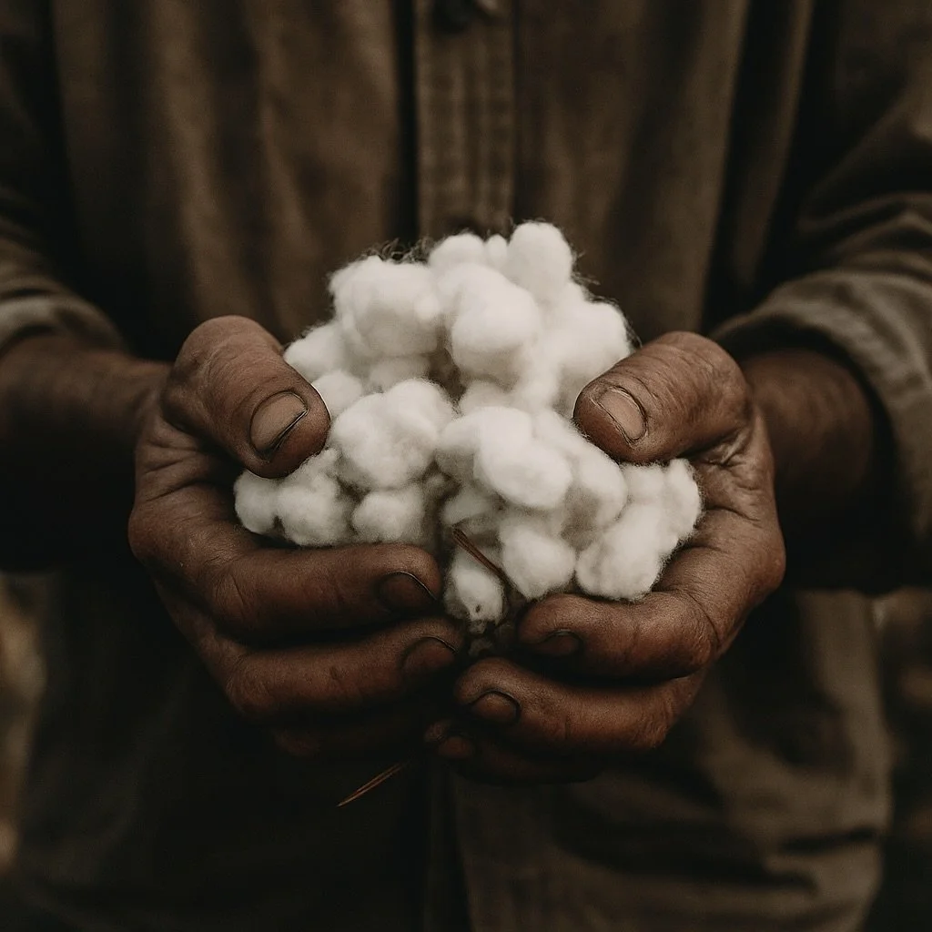 Real sustainability starts where hands, earth and heart meet. Our fabrics come from fair-grown cotton, crafted by people who are treated with dignity and respect. Not mass-produced. Not rushed. Just made with care.

Every piece stands for respect, fo