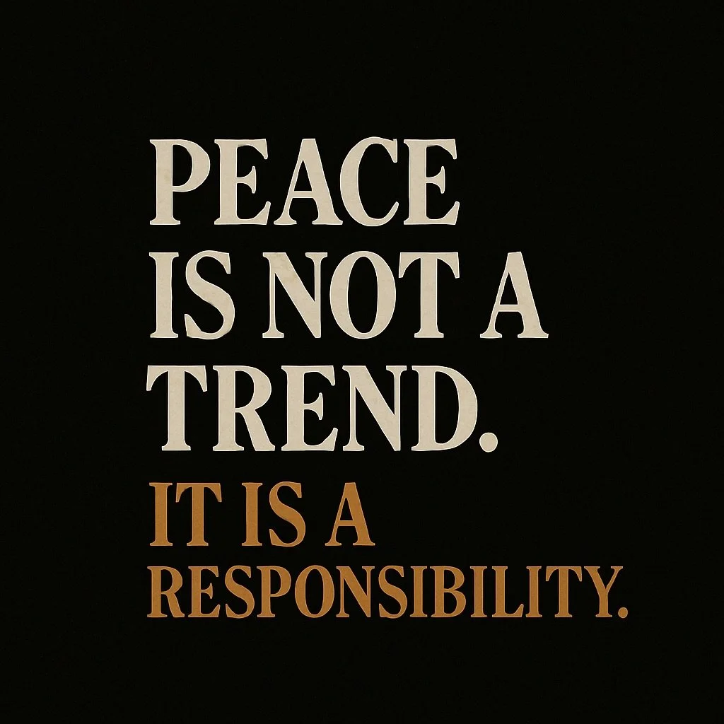 Peace is not something you wear.
It is something you practice.
Every choice, every word, every moment.
This project exists to remind us of that responsibility.

#dammaonline #peace #love #unity #awareness #consciousliving #slowfashion #mindfulmovemen