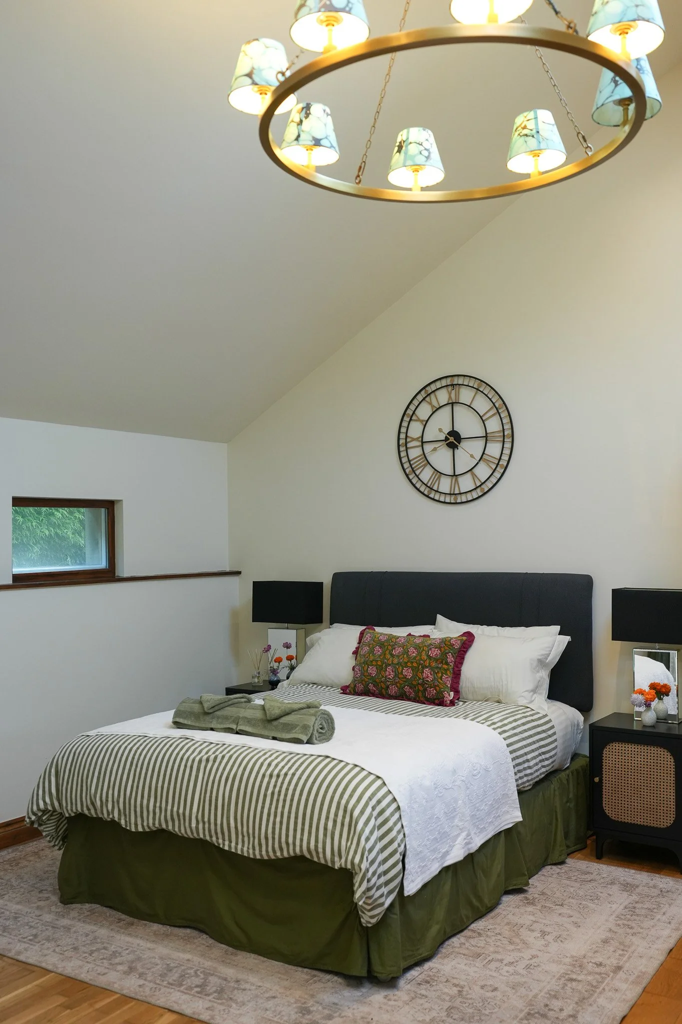 Light and airy under the vaulted ceiling.