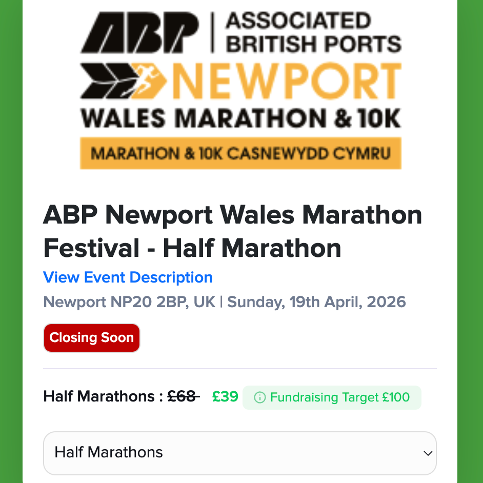 Newport Wales Half Marathon April 2026