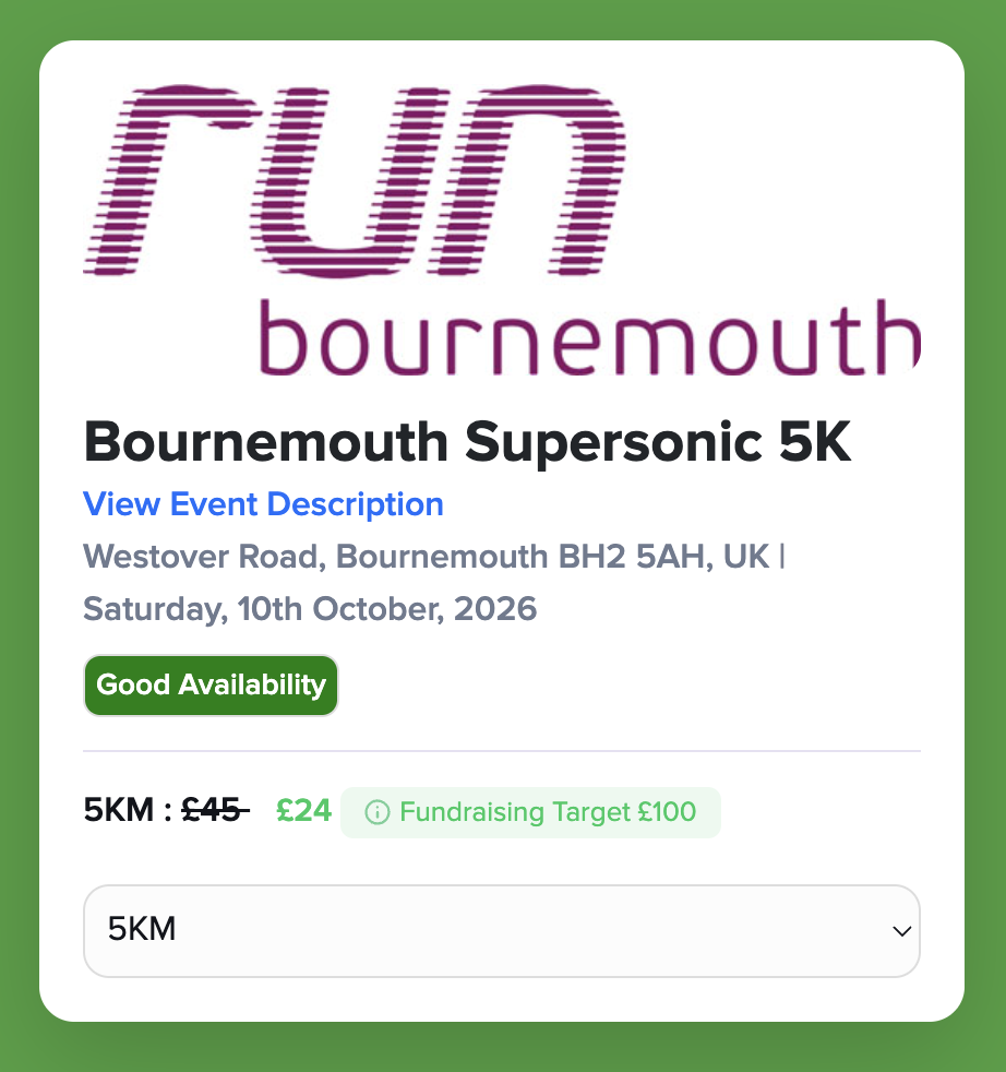 Bournemouth Supersonic 5k Oct 2026