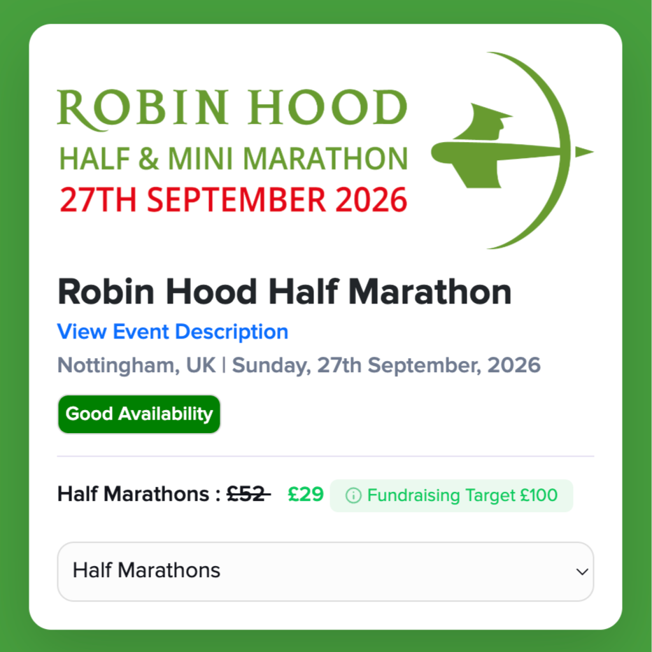 Robin Hood Half Marathon Nottingham Sept 2026