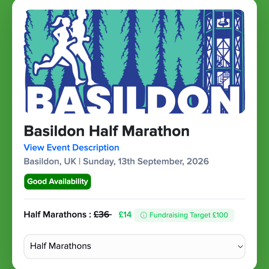 Basildon Half Marathon Sept 2026