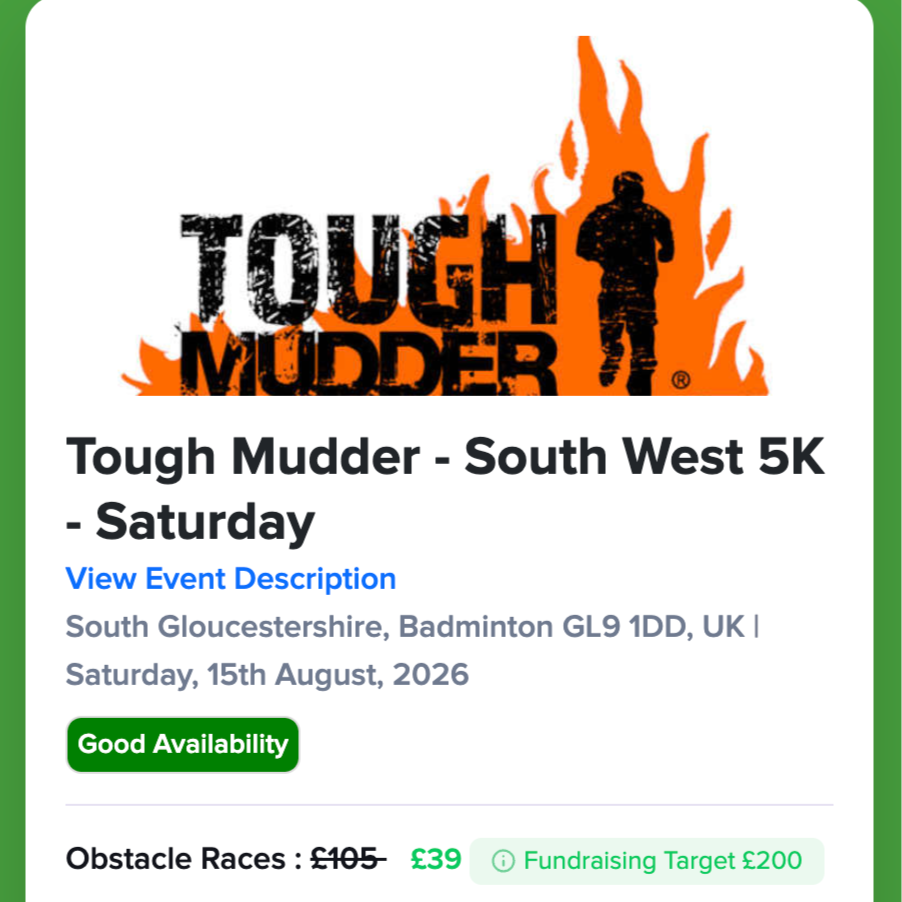 Tough Mudder - South West 15k Aug 2026