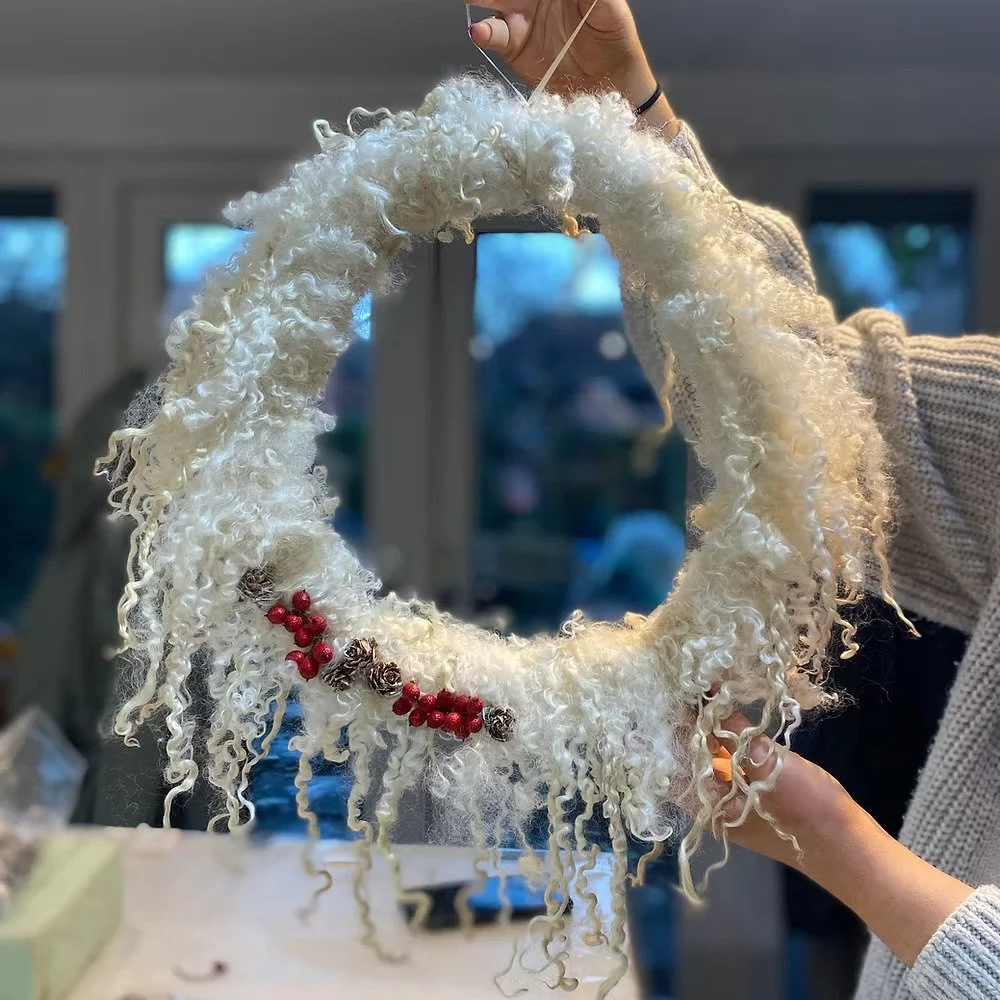 Festive felt wreath making with Emma