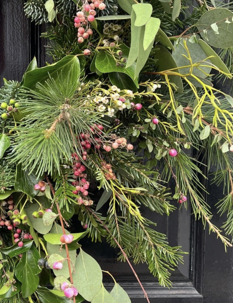 Christmas wreath making with Libby