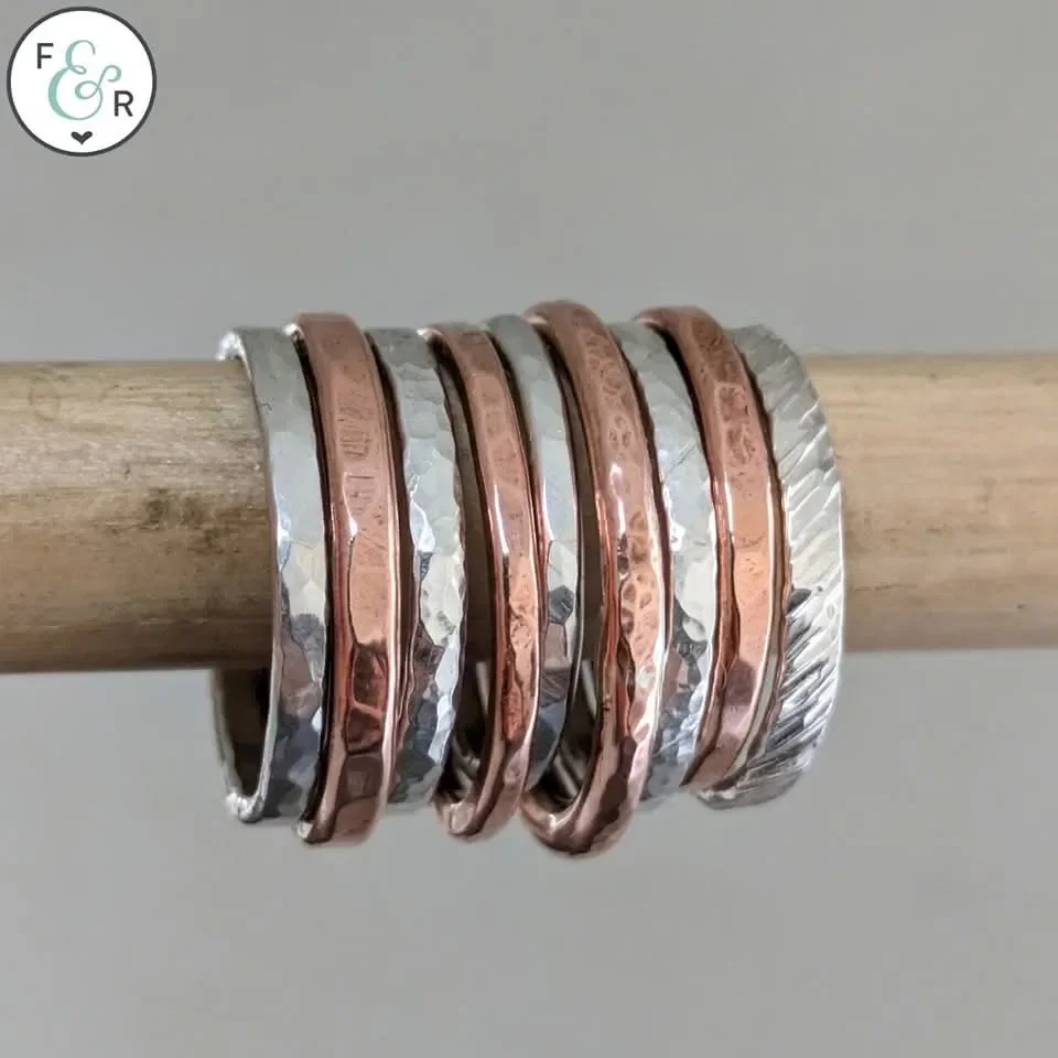 Silver stacking rings workshop
