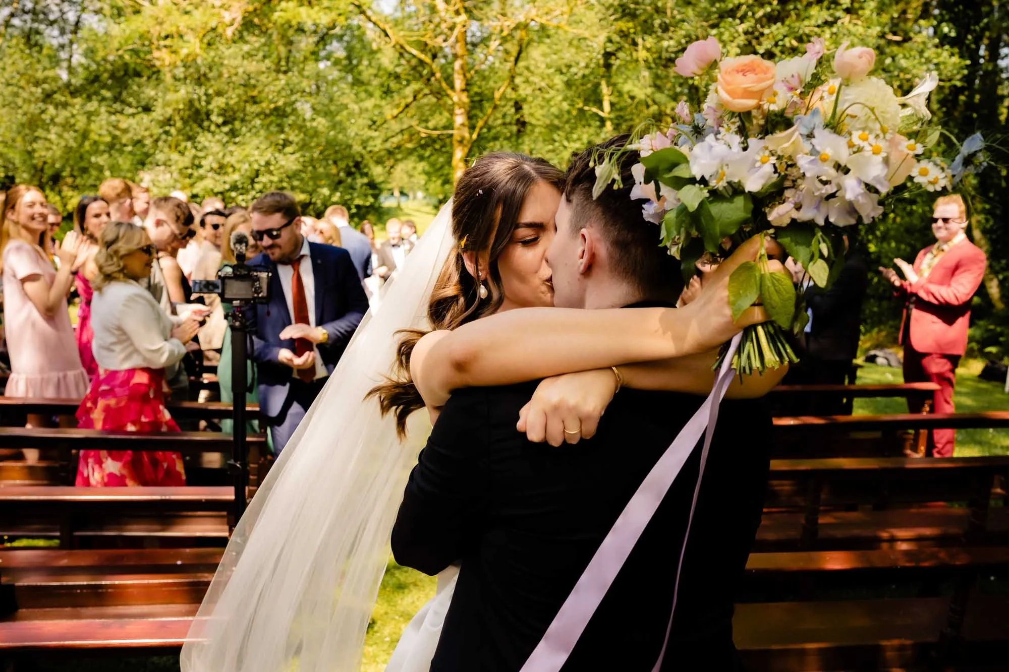 Natural candid wedding photography at BrookLodge Hotel by Annie Kheffache