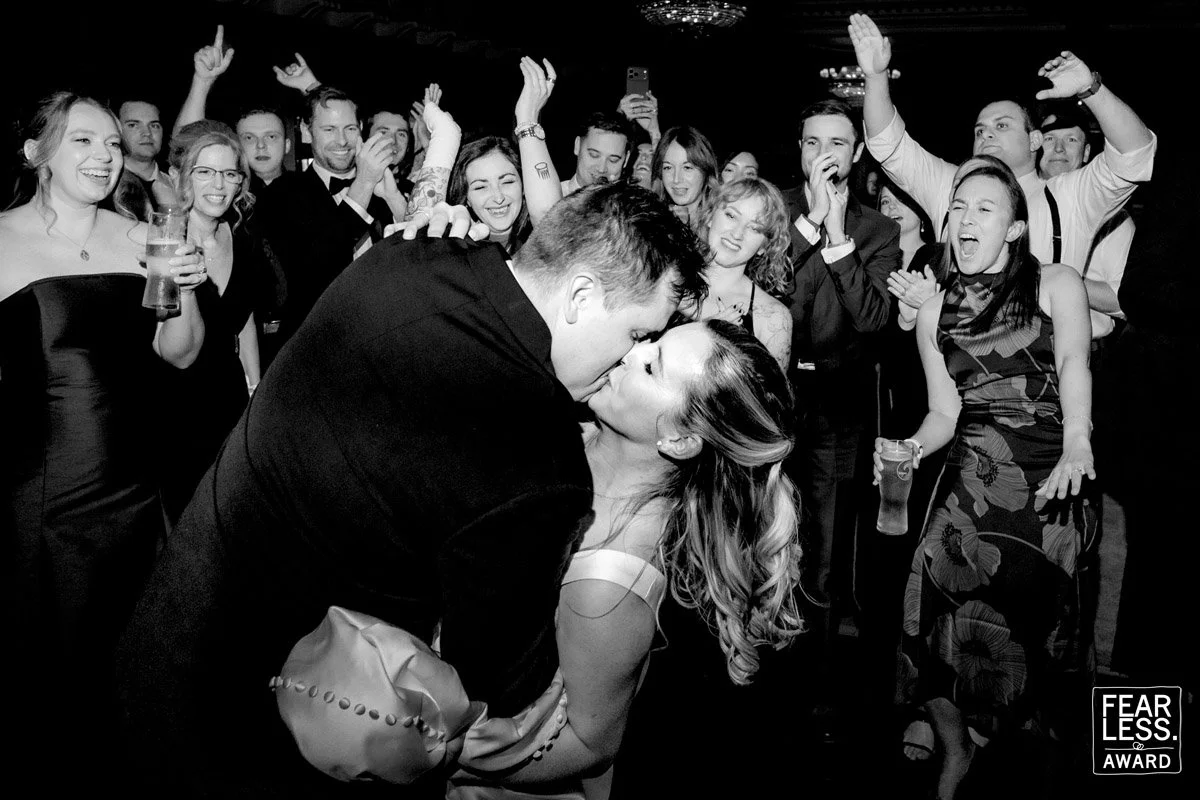 A wild party and first dance wedding photography for a destination wedding of this American couple getting married in Powerscourt Hotel, Wicklow, Ireland