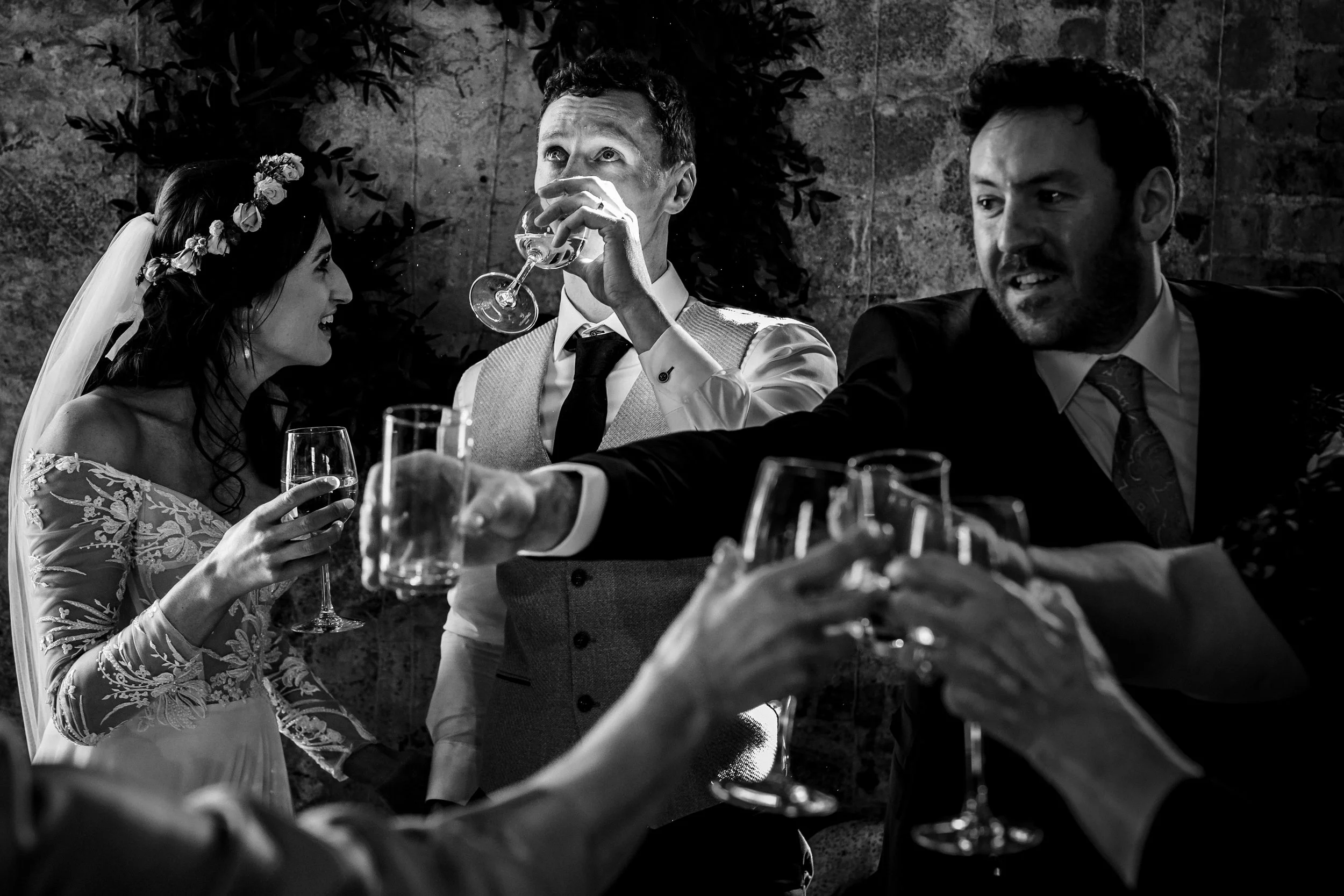 borris house wedding photography speeches groom tearing up