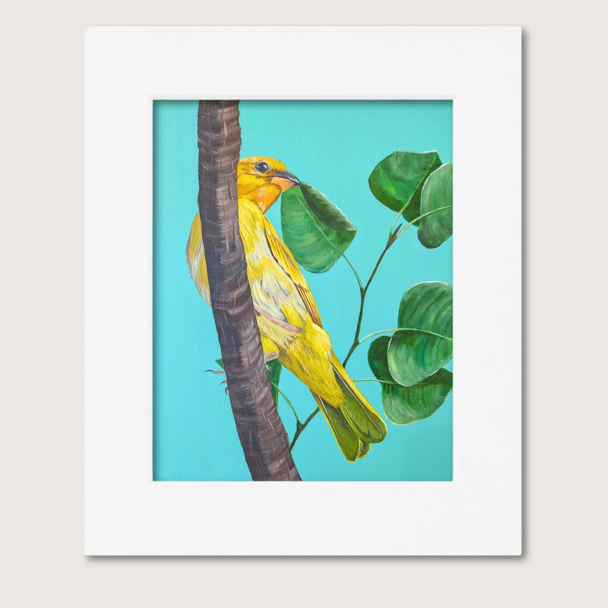 Saffron Finch Artistic Nature Painting