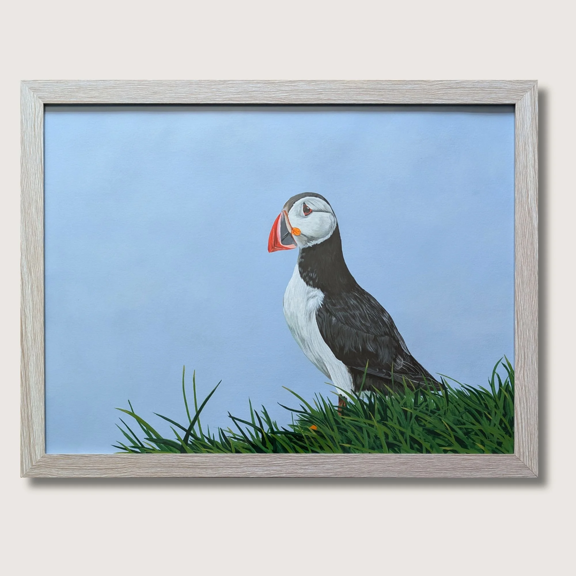 Cliffside Puffin Painting