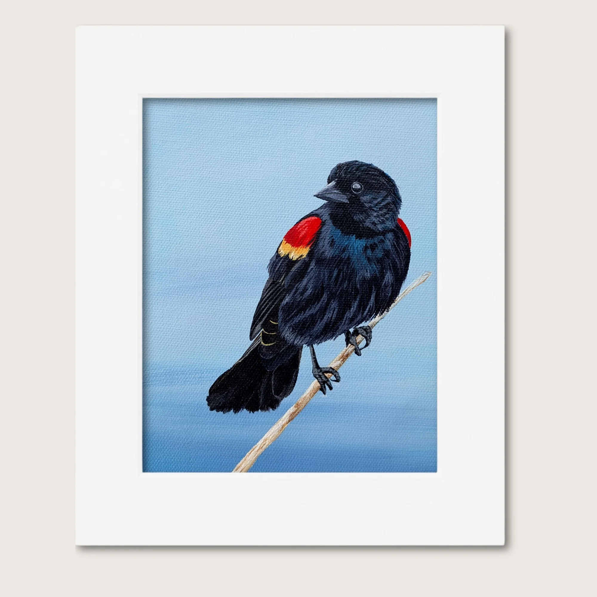 Red Winged Blackbird Painting