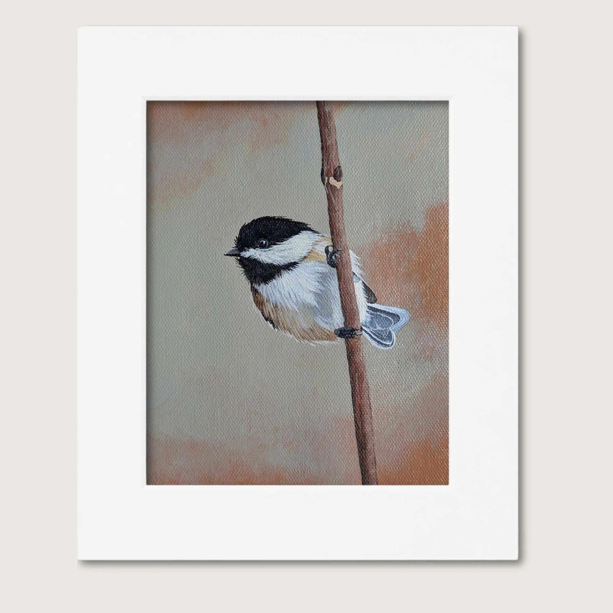 Black Capped Chickadee Painting