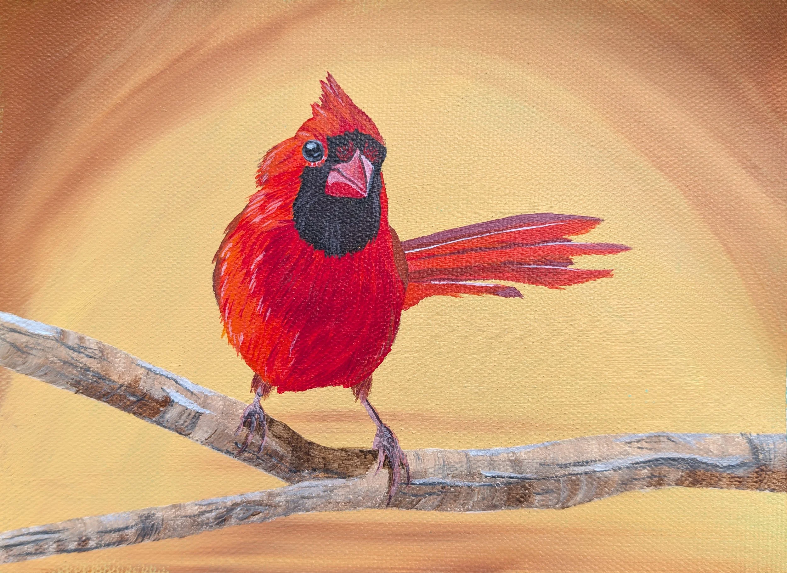 cardinal painting
