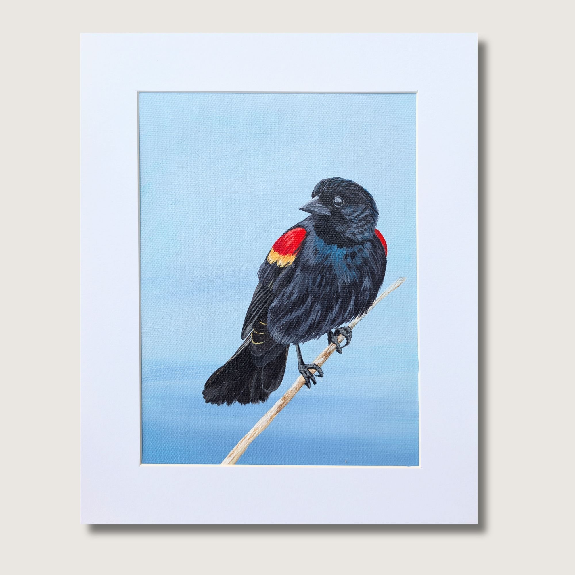 Red Winged Blackbird Painting