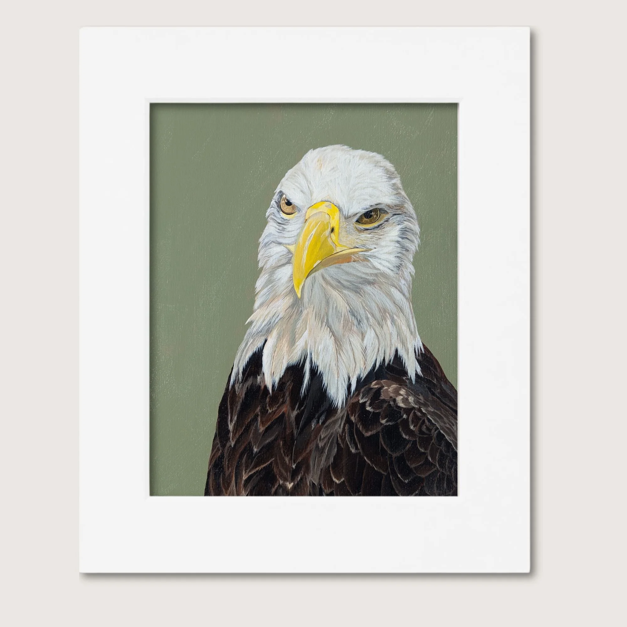 Portrait of a Bald Eagle Painting