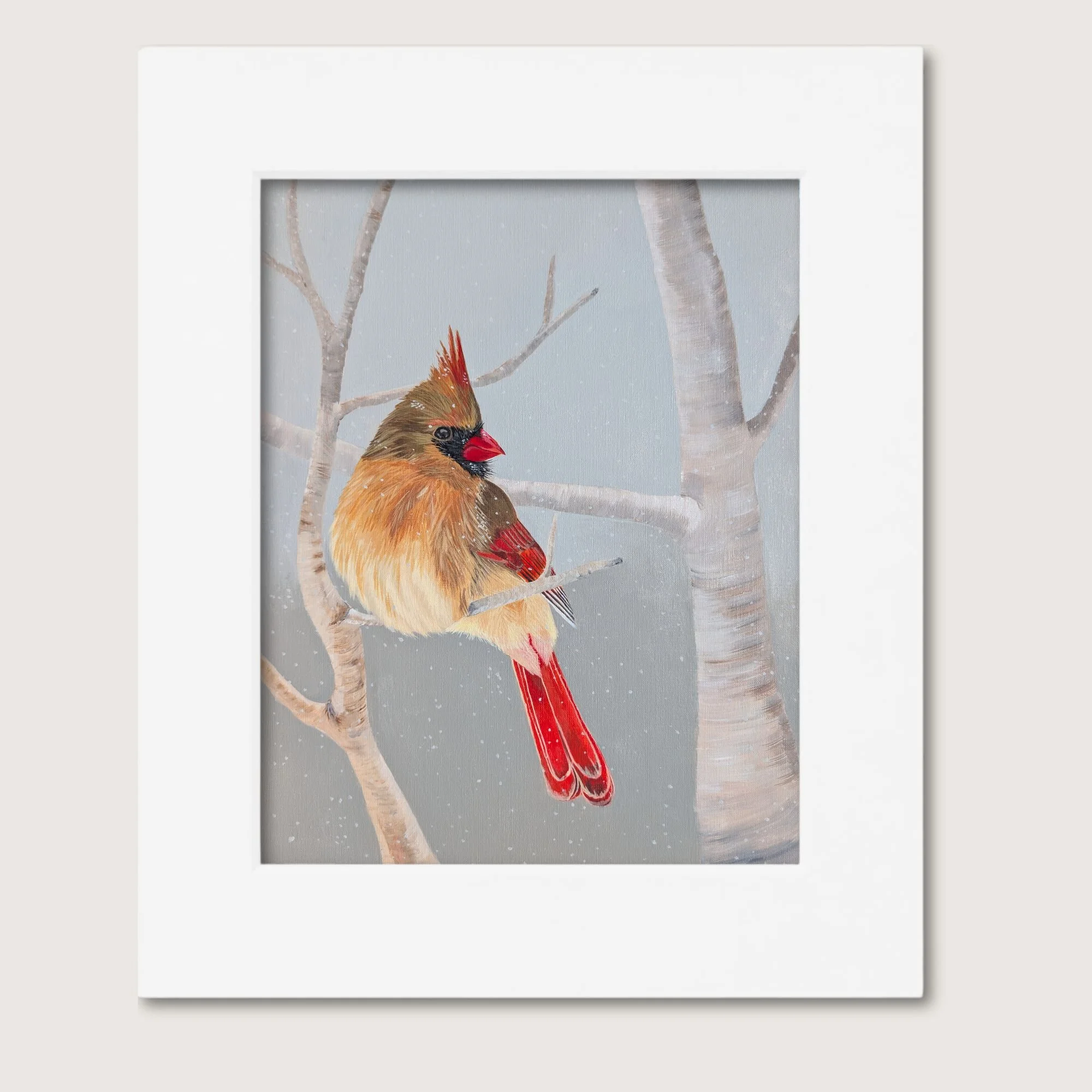 Cardinal in Winter Painting