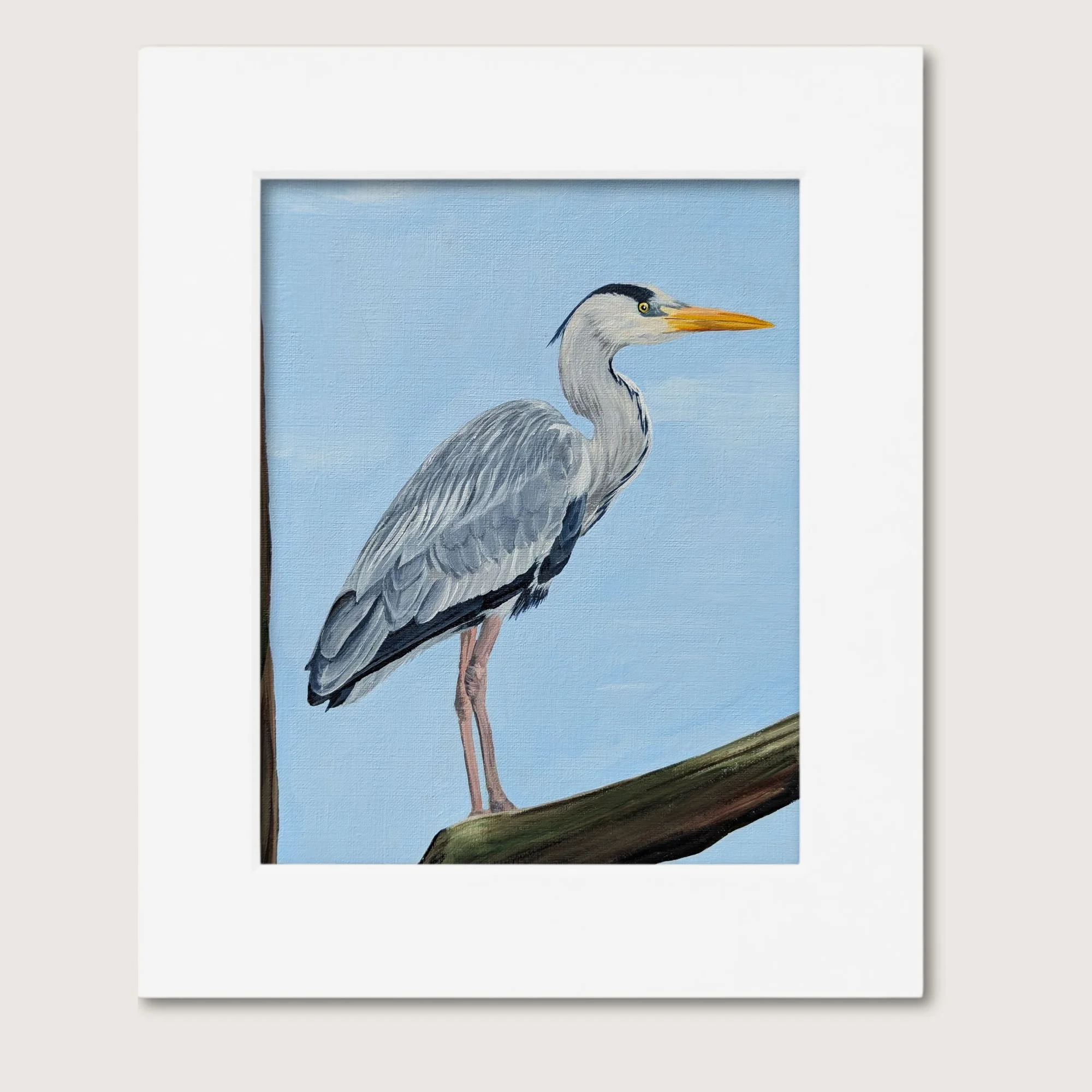 Gray Heron Painting
