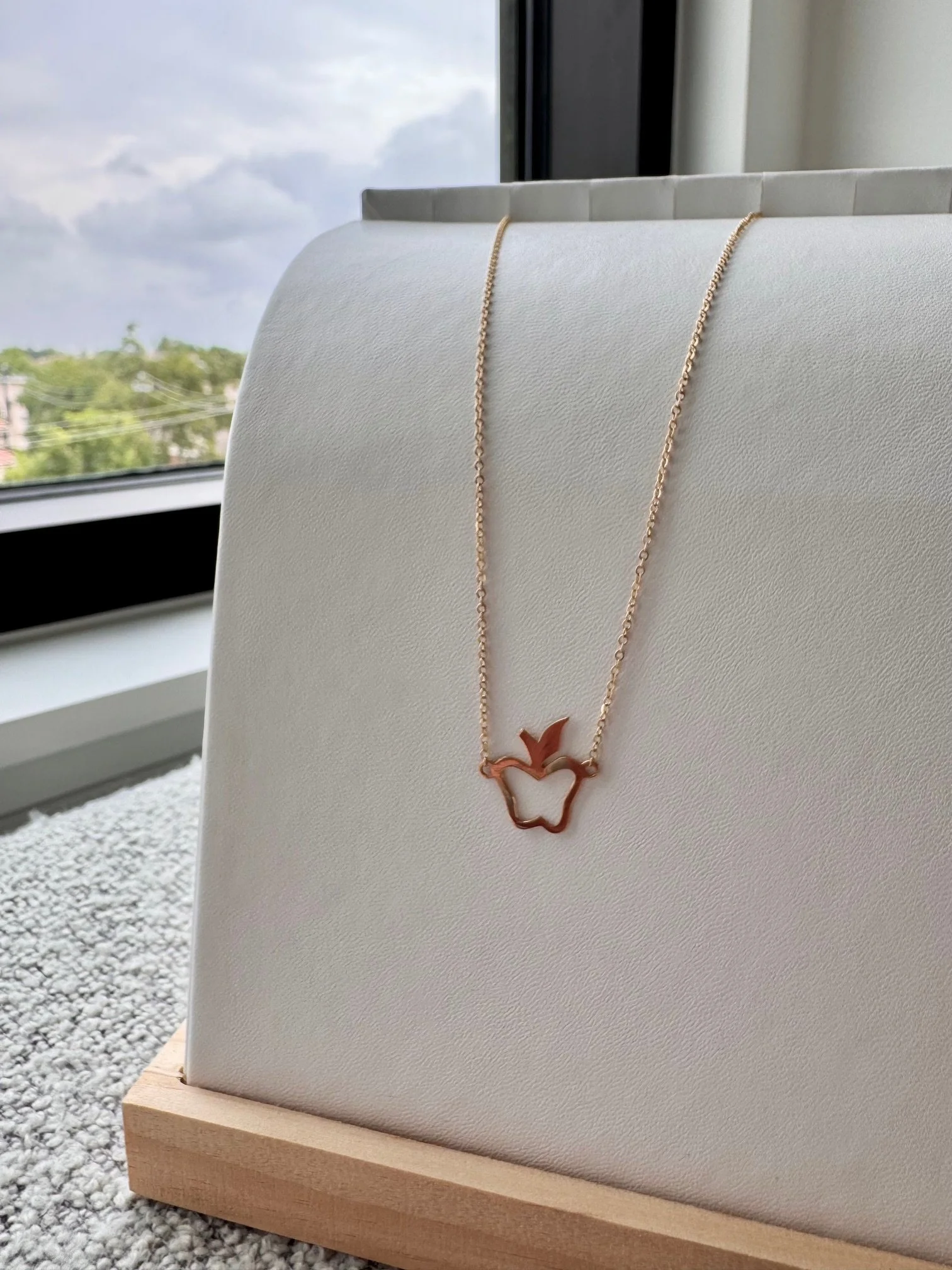 Dainty Gold Apple Necklace