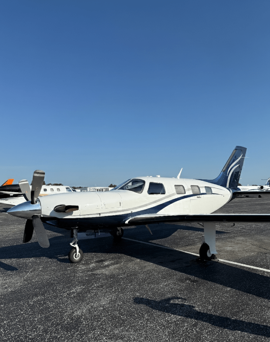 Piper Meridian cleaned at Springdale Municipal Airport at Summit Aviation in Springdale Arkansas by Pure aviation detailing in the summer