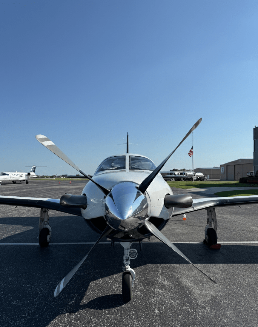 Piper meridian at Bentonville Municipal Airport (Thaden Field) after being professionally detailed by Pure Aviation Detailing at VBT KVBT