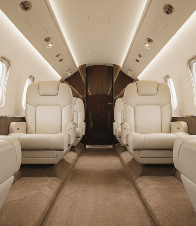 Aircraft carpet shampooing after photo performed by Pure Aviation Detailing, serving Arkansas, Oklahoma, Missouri, and Kansas