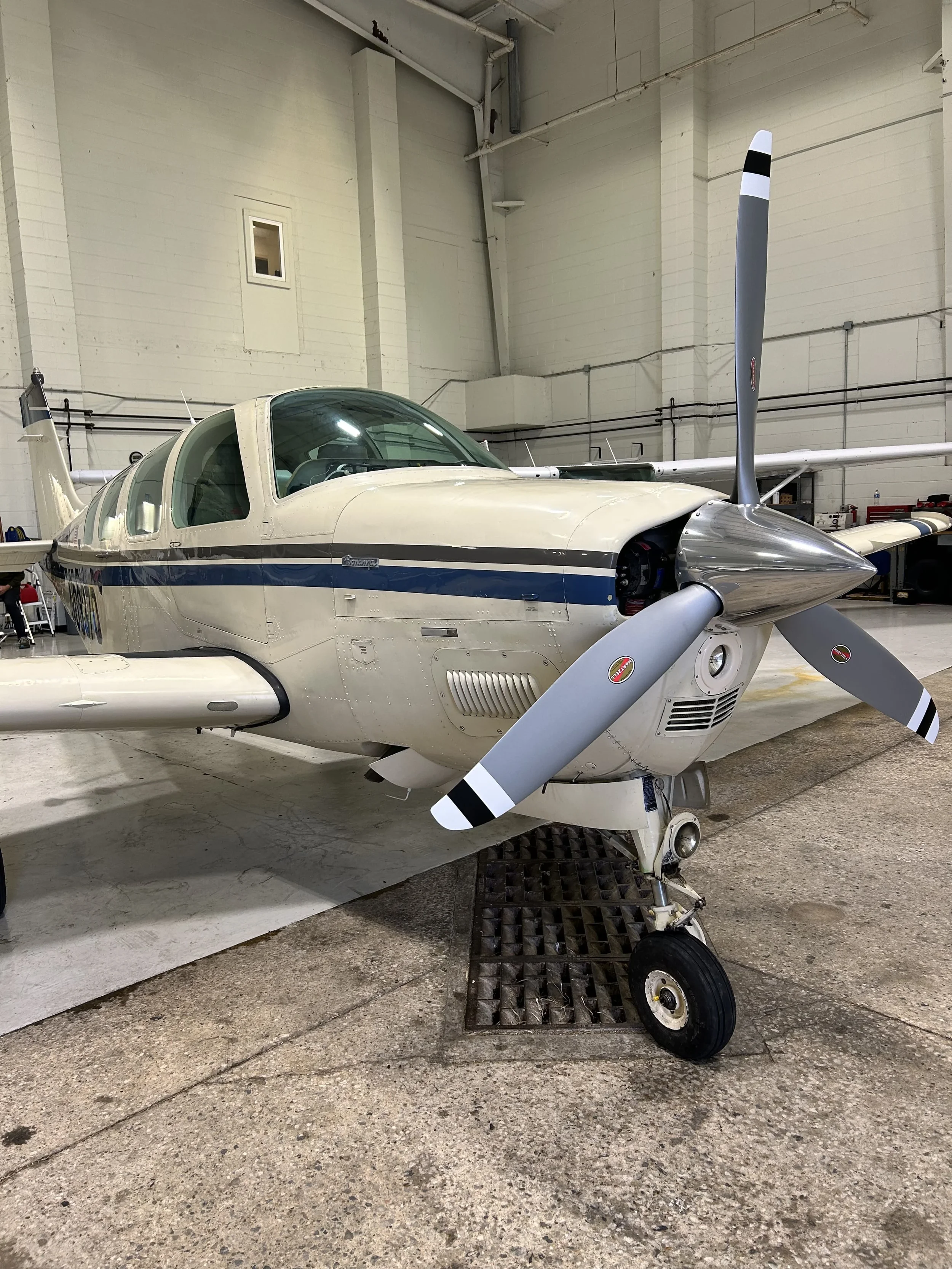 A Beechcraft Bonanza that was detailed by Pure Aviation Detailing at Drake Field in Fayetteville Arkansas FYV KFYV