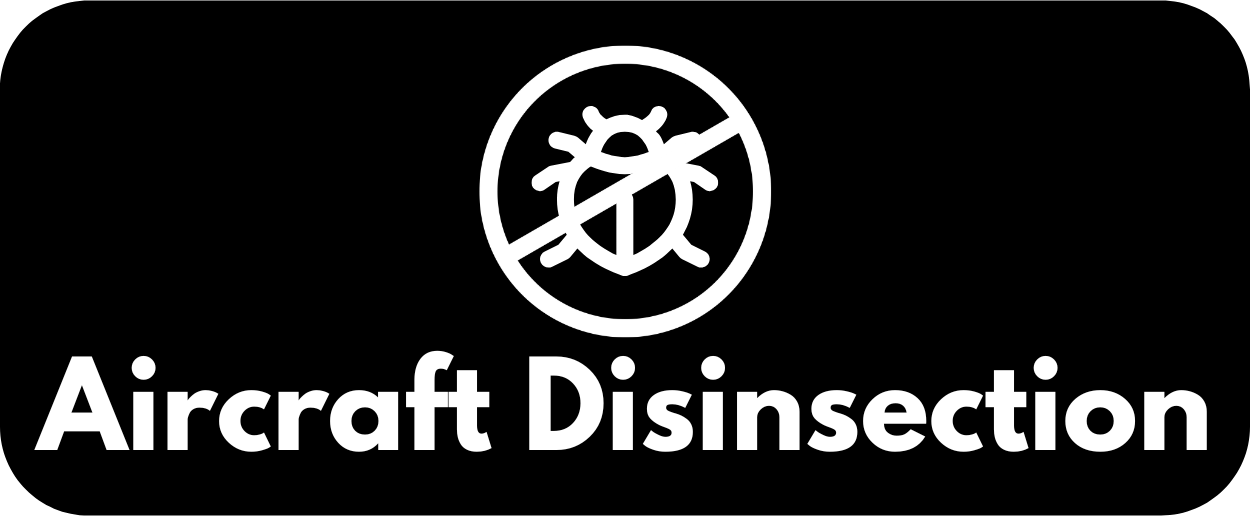 A crossed out image of a bug indicating an aircraft disinsection service for international travel offered by Pure Aviation Detailing.