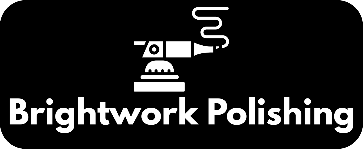 Icon displaying polishing machine with the text reading brightwork polishing service offered by Pure Aviation Detailing in Arkansas for aircraft owners and operators.