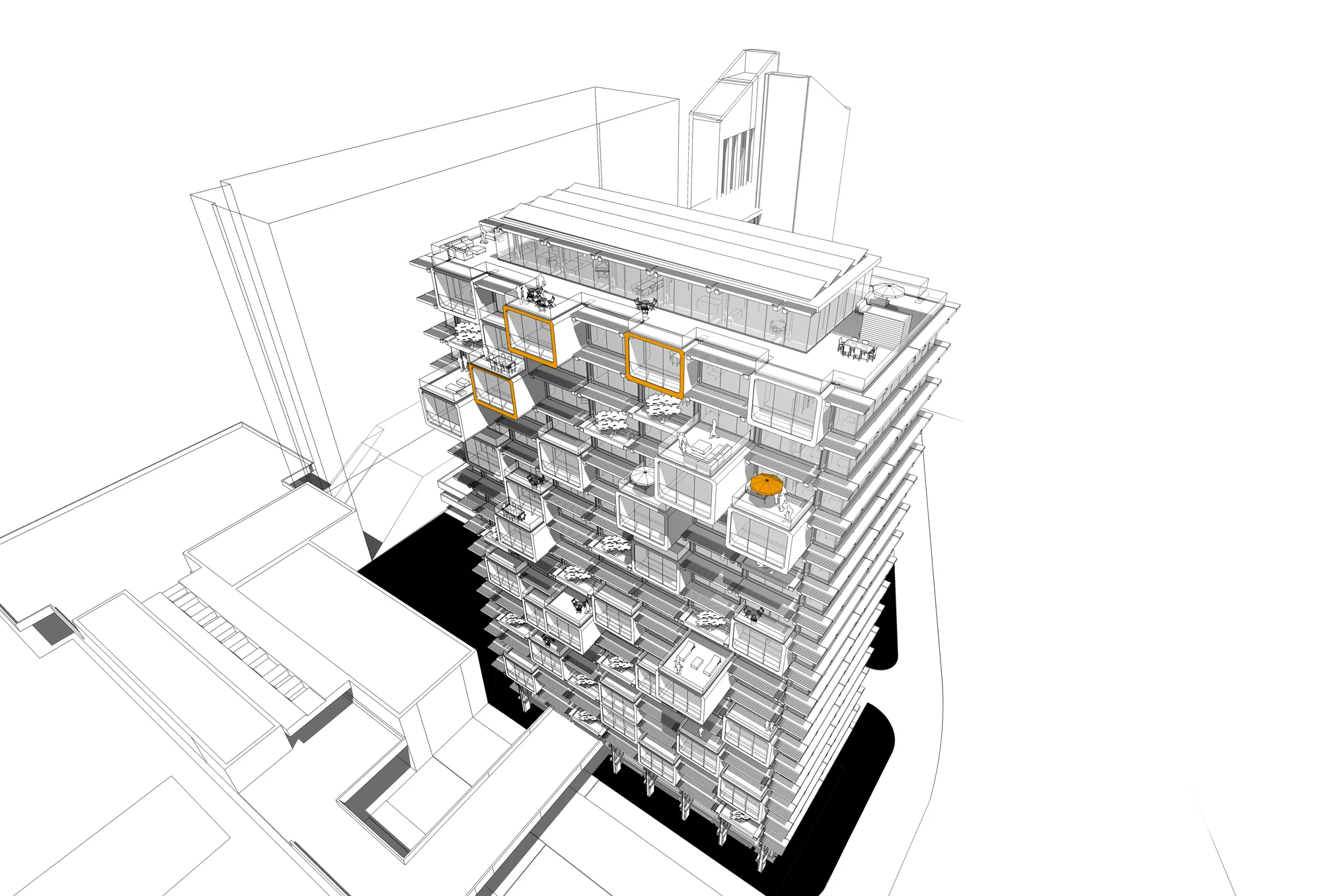 Vogelperspektive von Süden