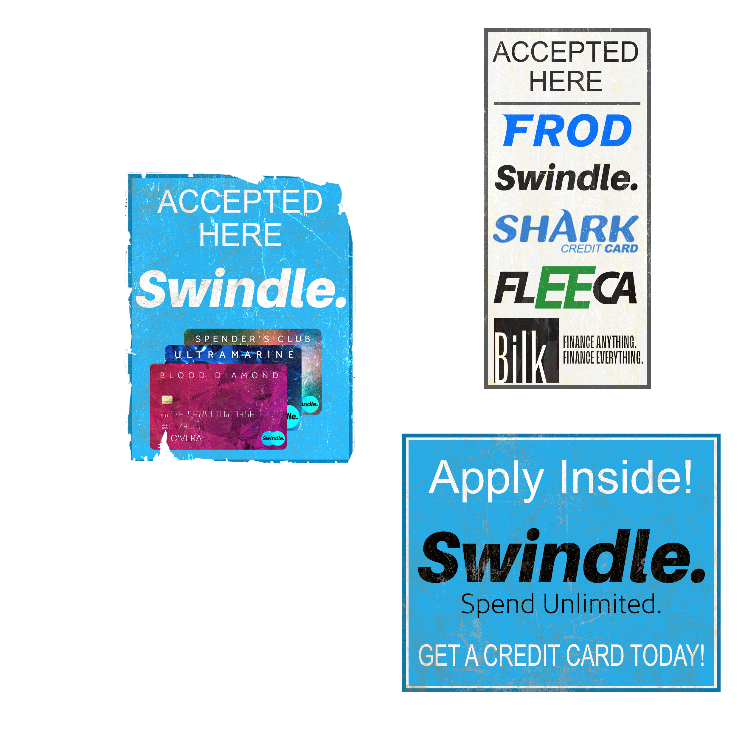 An example of in-game wall decals made during a retexturing of an MLO (Map Location Object) for a story-driven FiveM Server.